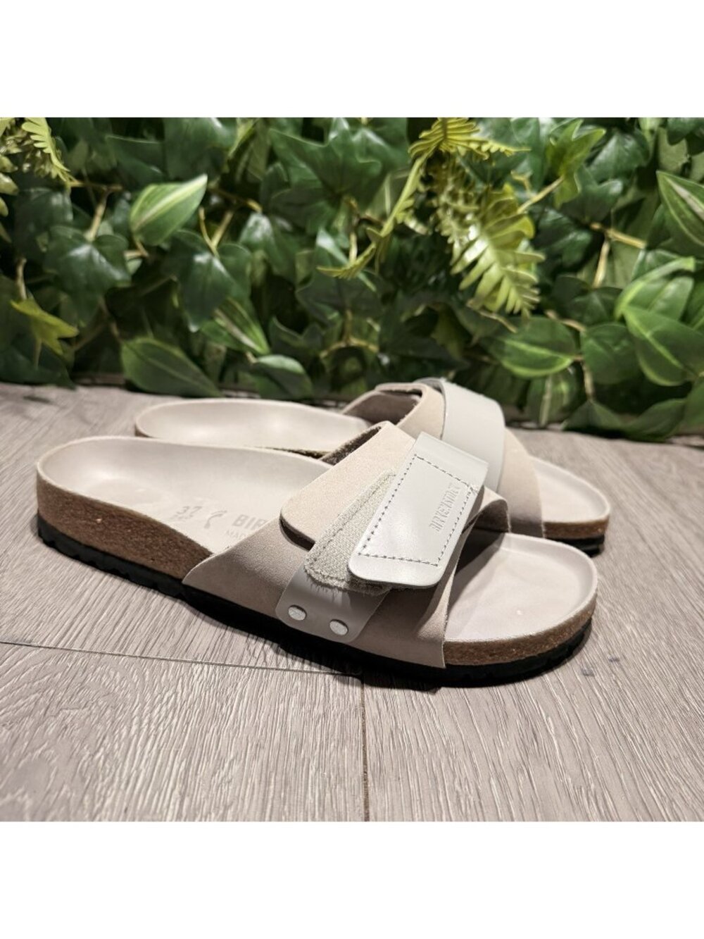 Birkenstock Oita Sandal Suede Leather Gray Leather Nubuck 37 Women’s US Size 6